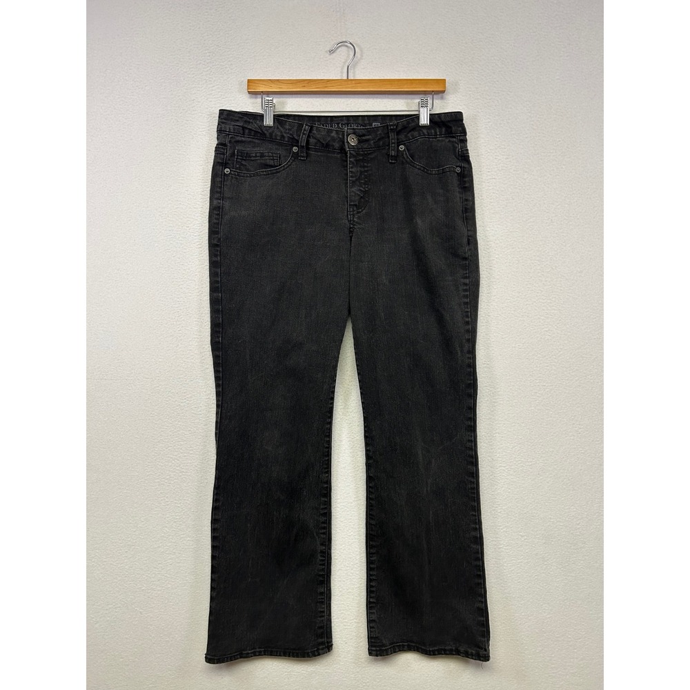 Casual Classic Faded Glory Womens 14P Black Bootcut Stretch Denim Jeans